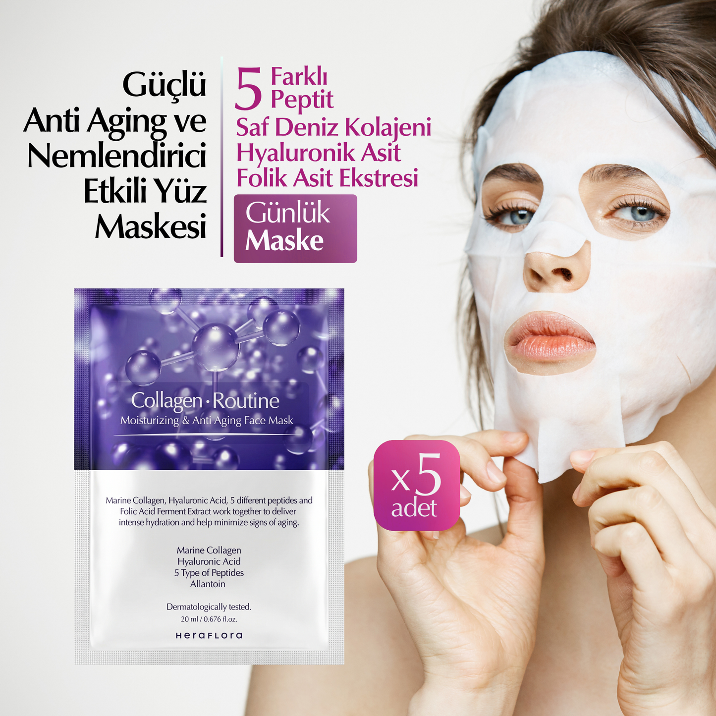 Collagen Routine Kolajen Maskesi 5'li