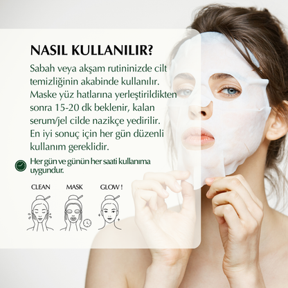 Cica Routine Yatıştırıcı, Akne Karşıtı Yüz Maskesi 5'li