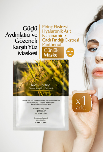 Rice Routine Pirinç Özlü Yüz Maskesi